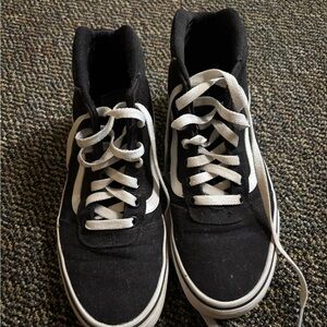 Black and White High-Top Sneakers